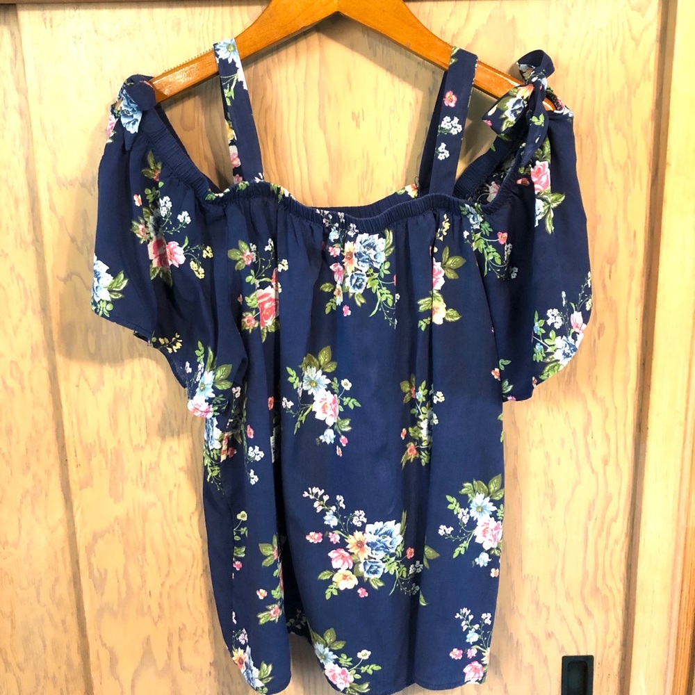 Floral Cold Shoulder Summer Top
